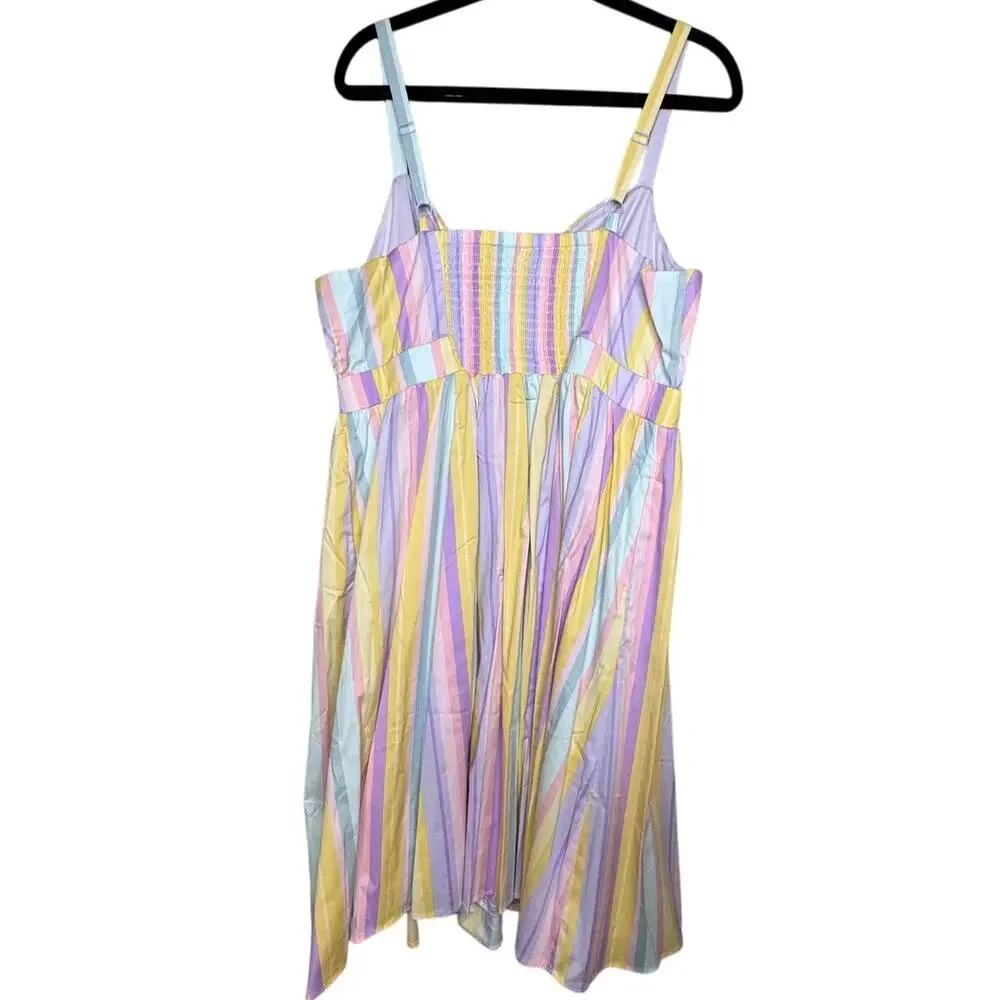 TORRID MINI POPLIN TIE FRONT SKATER DRESS SIZE 1 (1416) NEW WITH TAGS - Picture 4 of 6